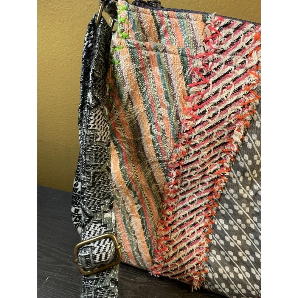 Your Journey‎ Demdaco Colorful Patchwork Weekender Boho Carpet Bag Pockets